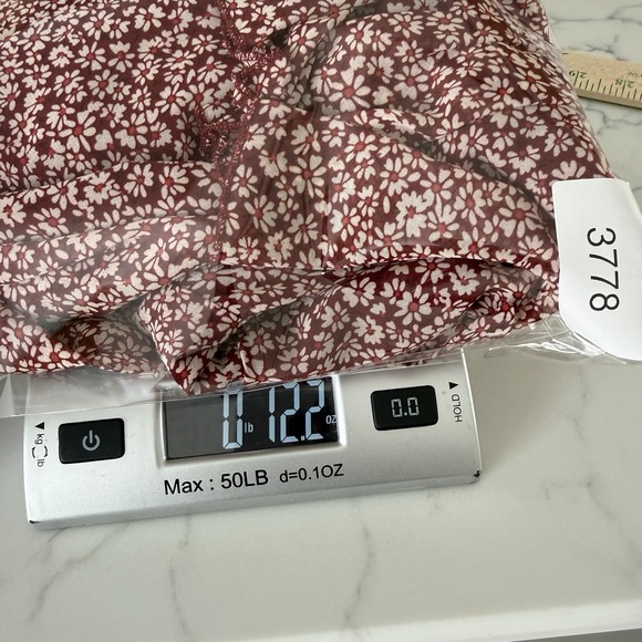 Revamped Burgundy Floral Tiered Long Sleeve Mini Dress Womens L Lined Coquette - Picture 14 of 14